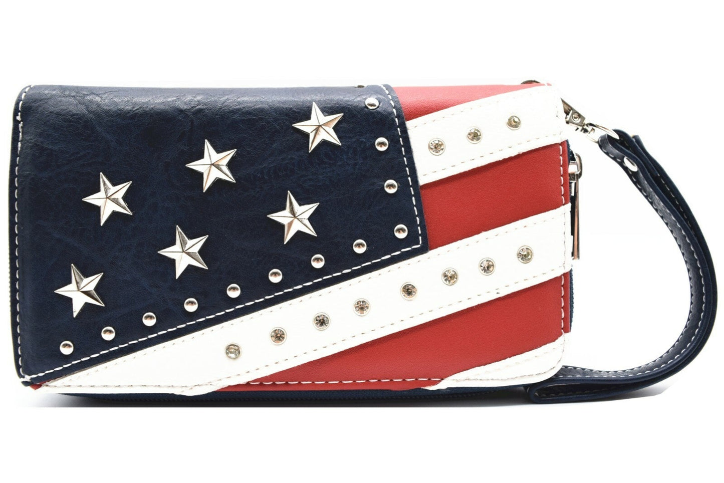American Flag Stars and Stripes Purse Handbag with Wallet