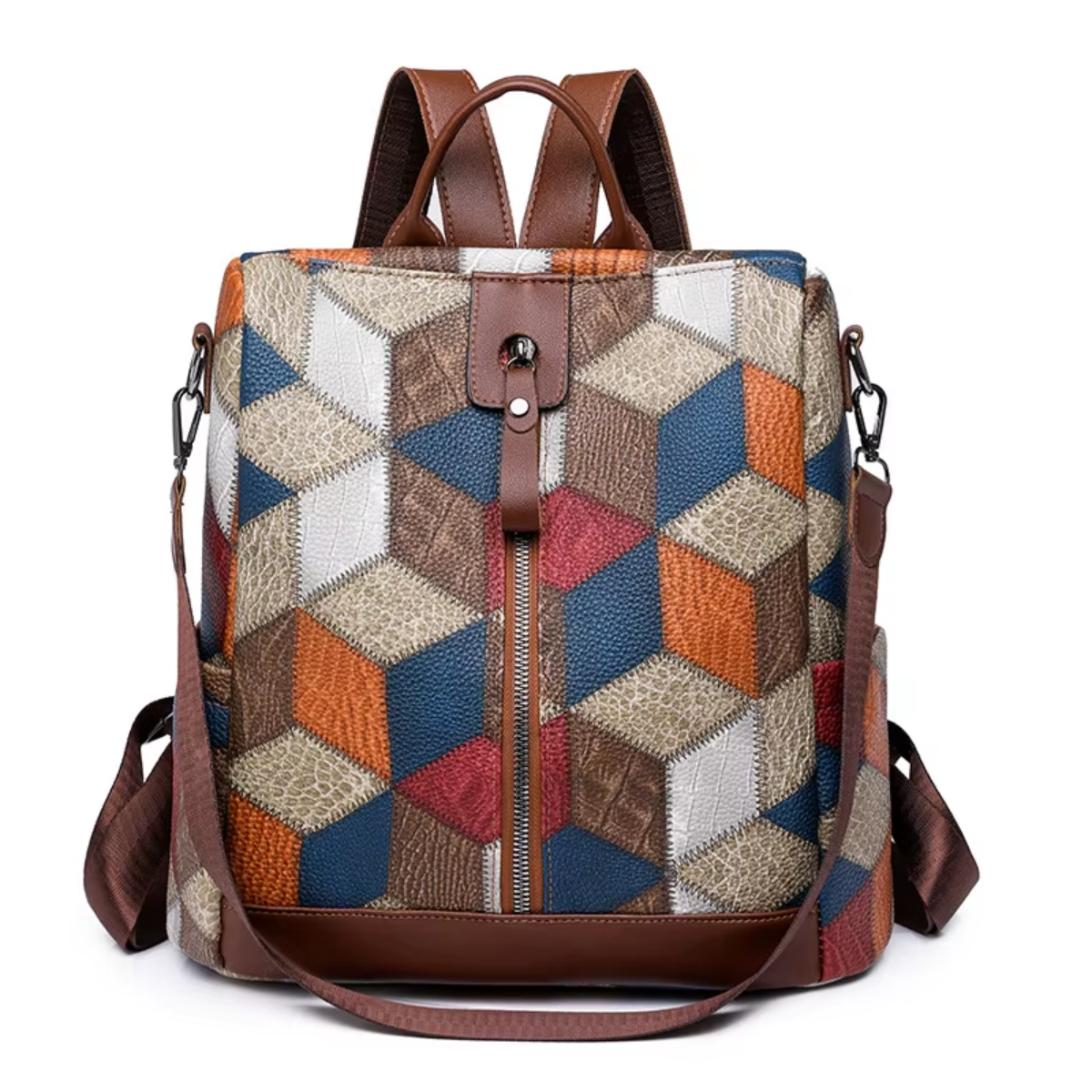 Anti-theft Waterproof Vegan Leather Backpack | Lily Bloom