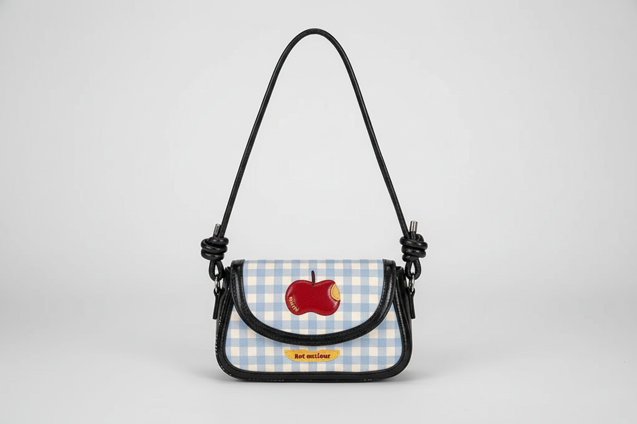 Apple Gingham Shoulder Bag | Lily Bloom