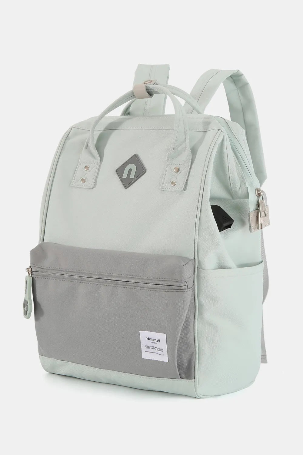 Contrast Waterproof Backpack Bag with External USB Port | Lily Bloom