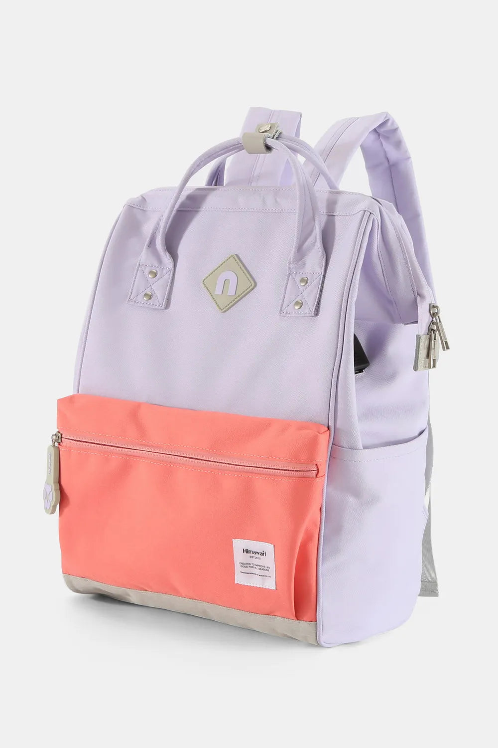 Contrast Waterproof Backpack Bag with External USB Port | Lily Bloom