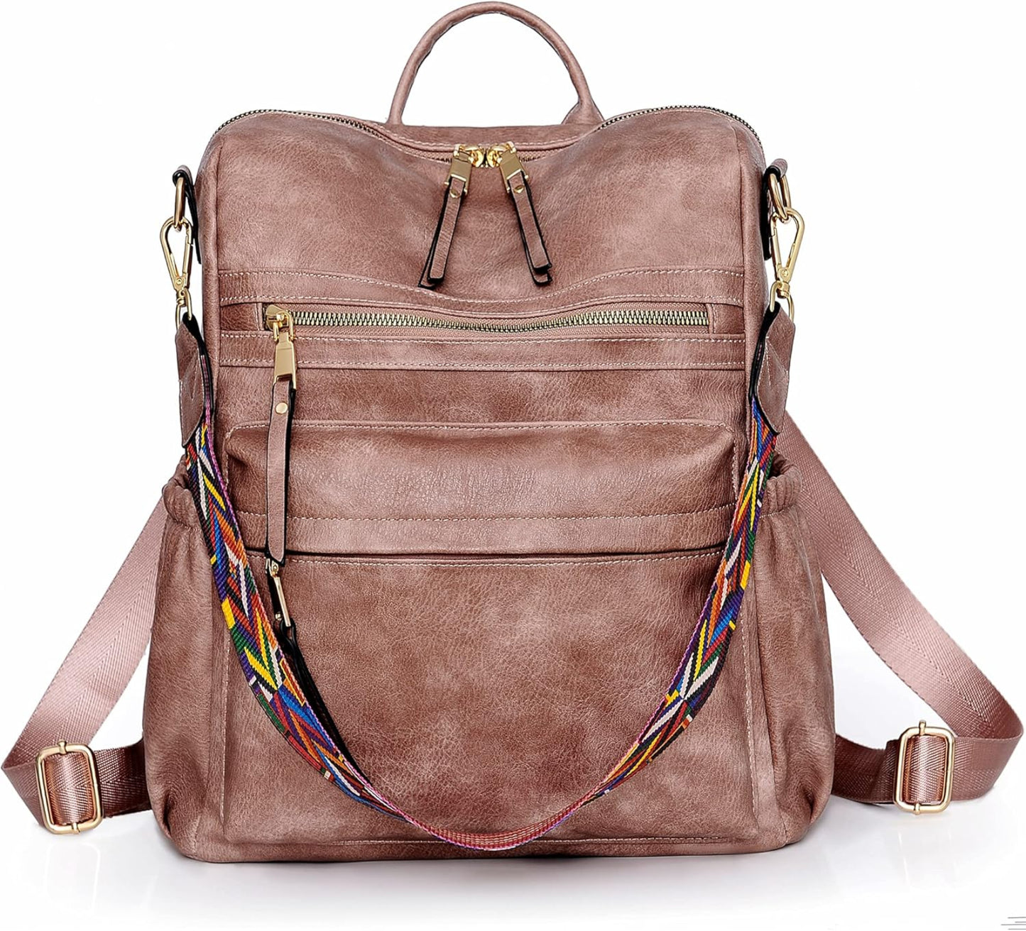 Backpack Purse Leather Designer Travel Large Shoulder Bag with Tassel - Lily Bloom