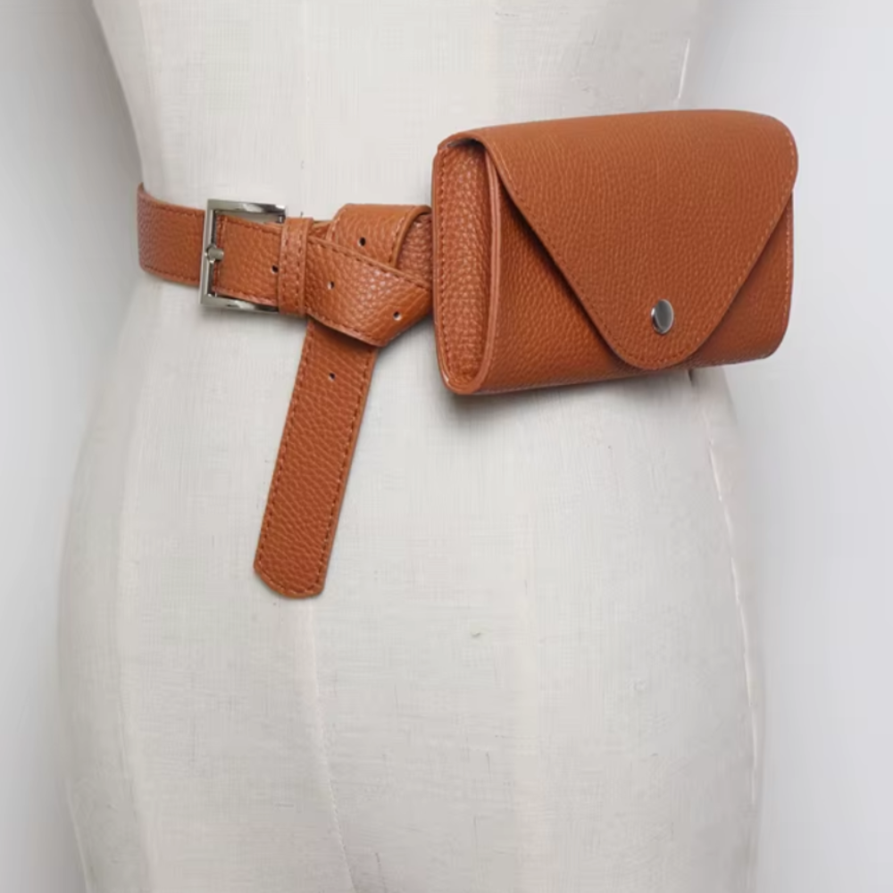 Vegan Leather Belt Phone Pouch Messenger Bag | Lily Bloom