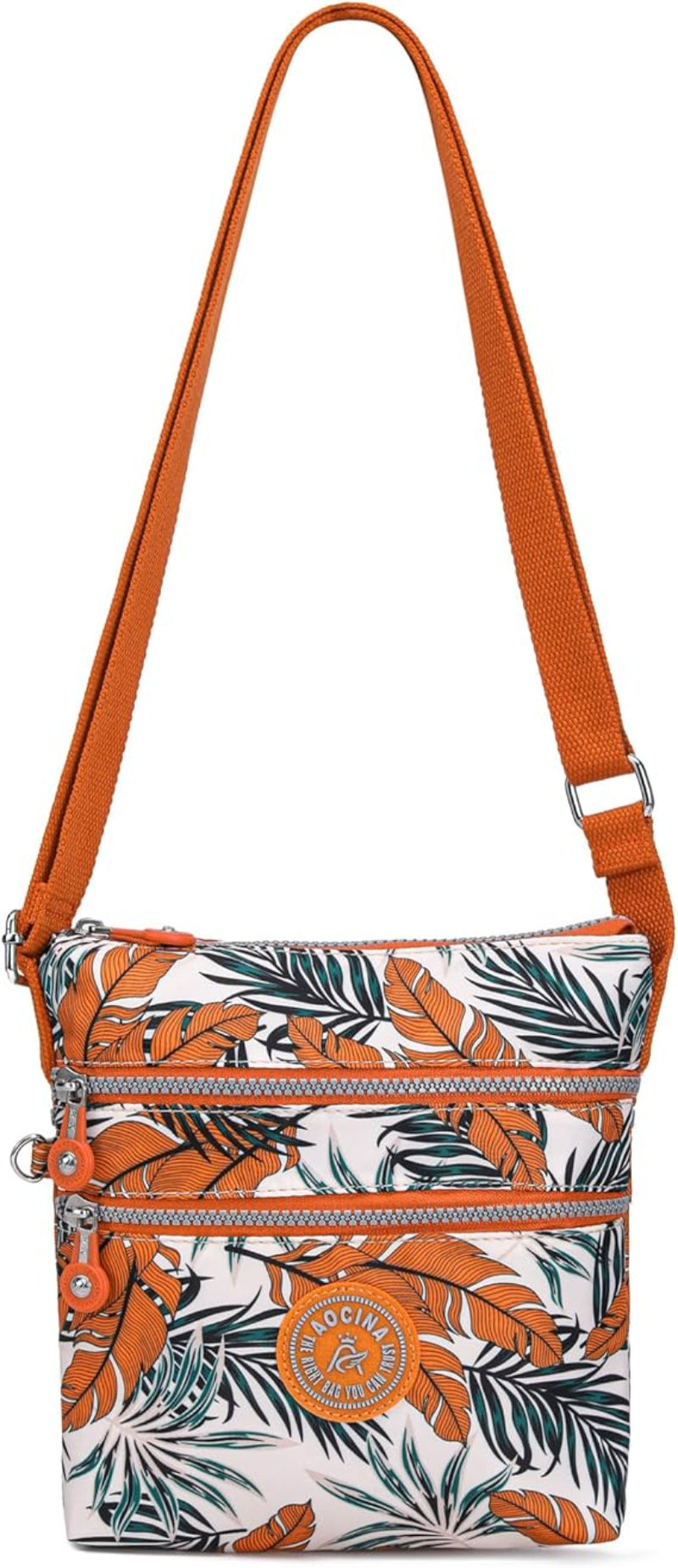 Crossbody Lightweight Shoulder Purse with Multi Zipper Pockets