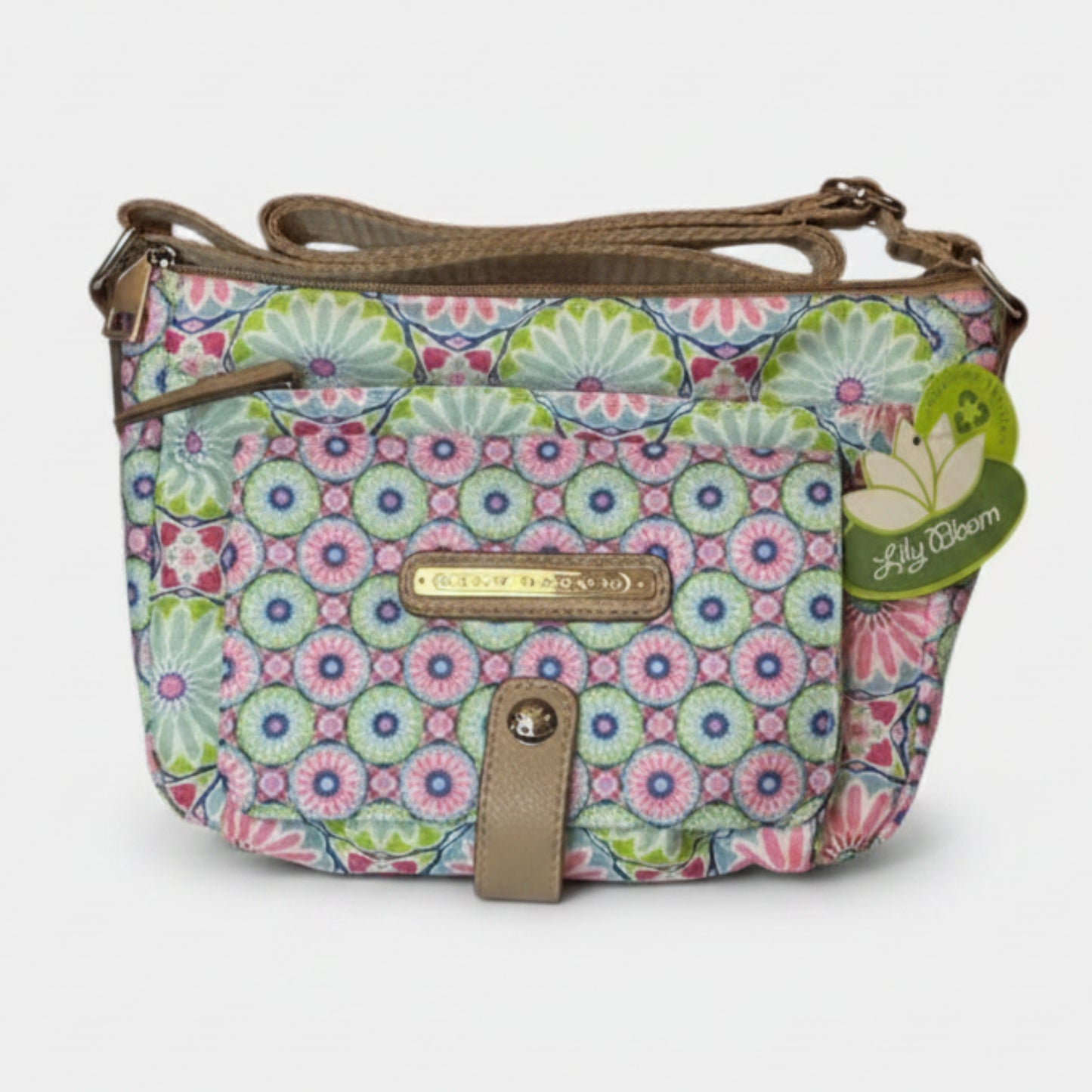 Crossbody Purse Bag 2 Straps Coated Canvas