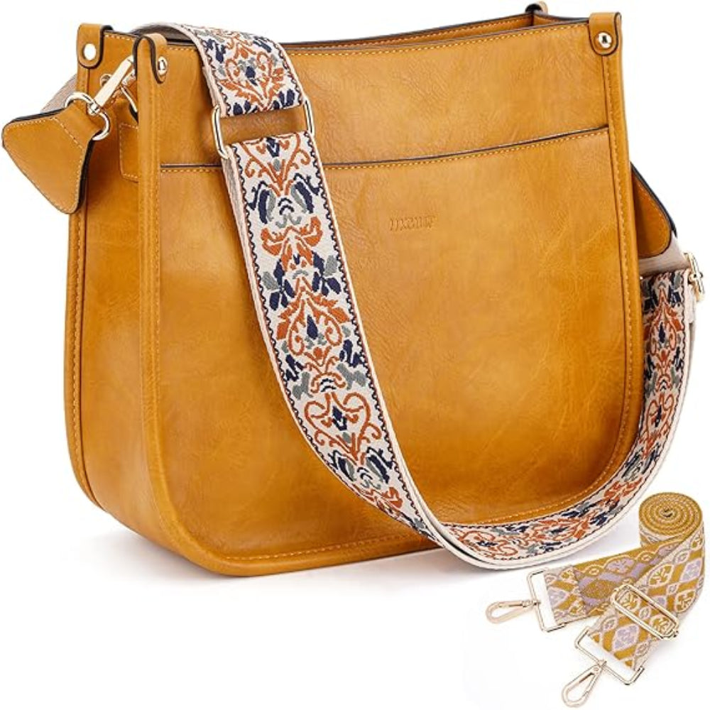 Crossbody Vegan Leather 2 Adjustable Leopard Shoulder Guitar Strap - Lily Bloom Store