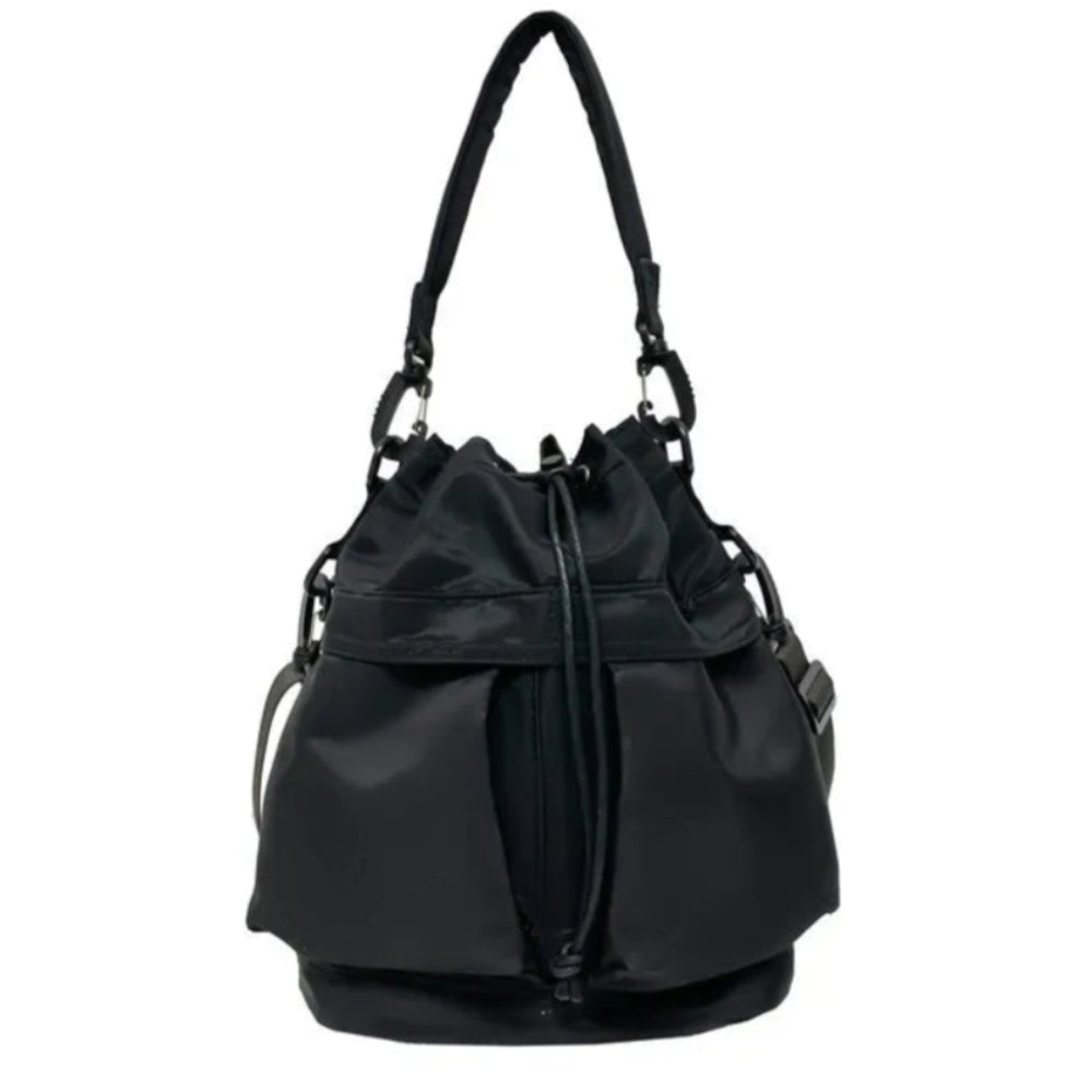 Drawstring Nylon Bucket Bag | Lily Bloom