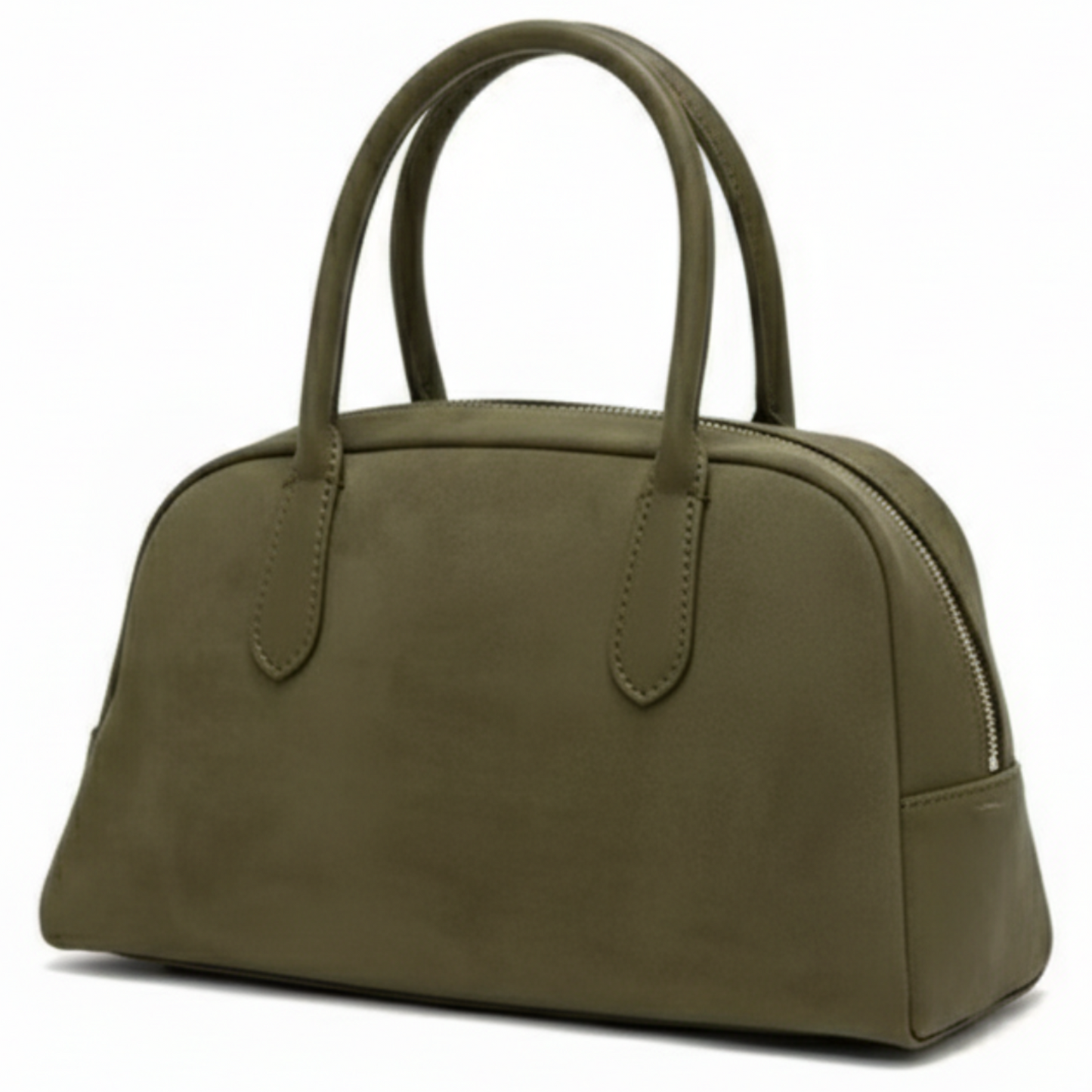 Vegan Leather Handle Boxy Handbag - Lily Bloom