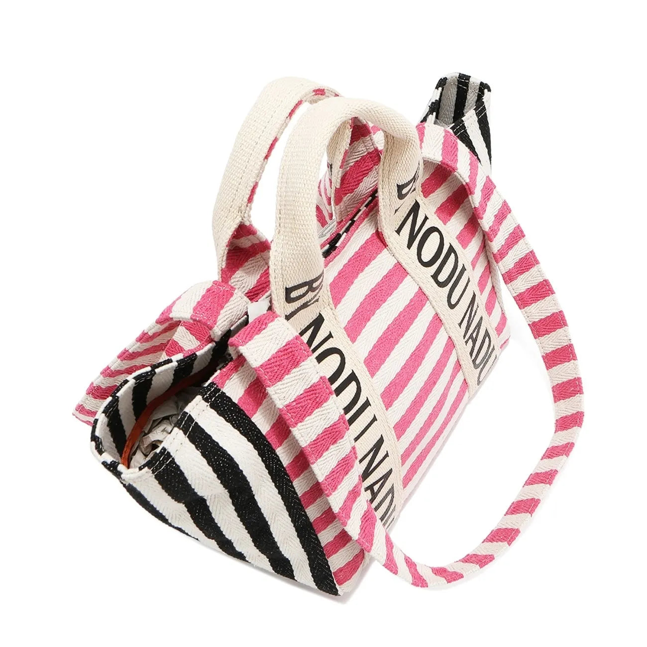 Letter Striped Tote Bag | Lily Bloom
