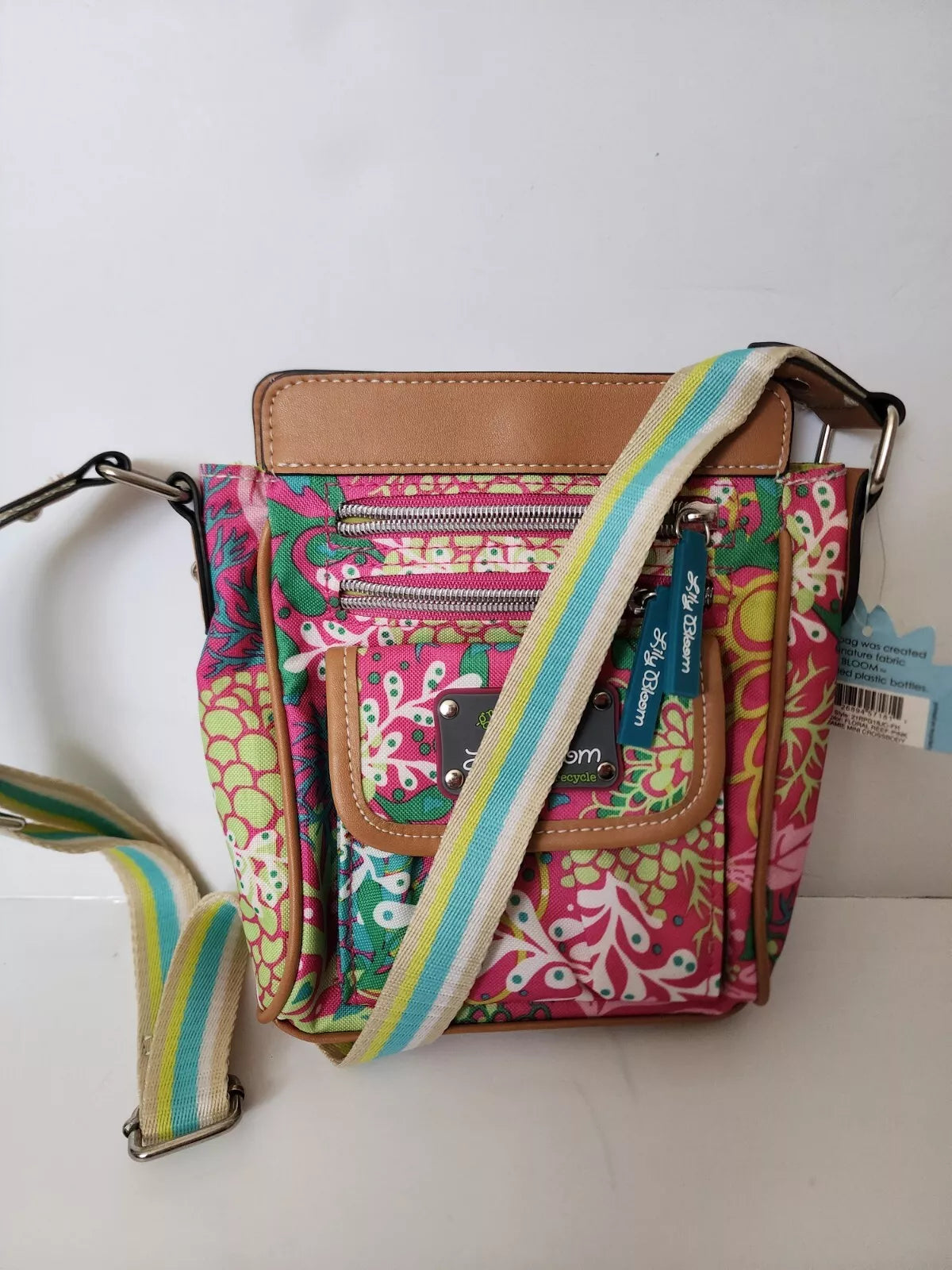 Lily Bloom Pink Floral Boho Crossbody Purse