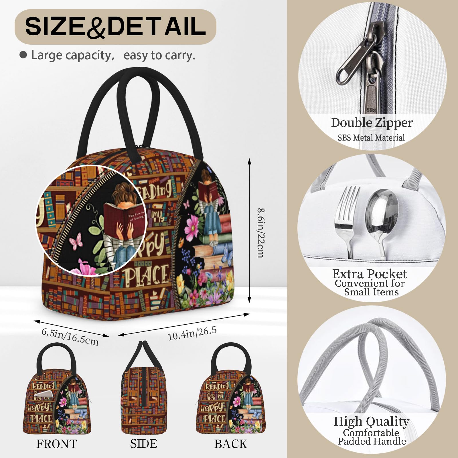 Lunch Bag Reusable Insulated Cooler Lunch Container