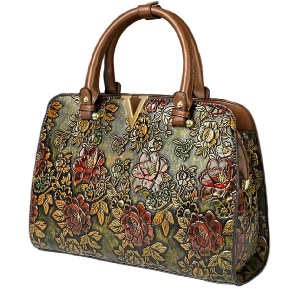 Luxury Vegan Leather Boston Bag