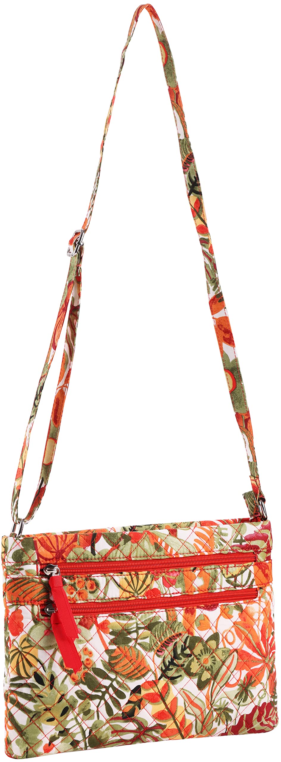 Cotton Quilted Multi-zipper Crossbody Purse