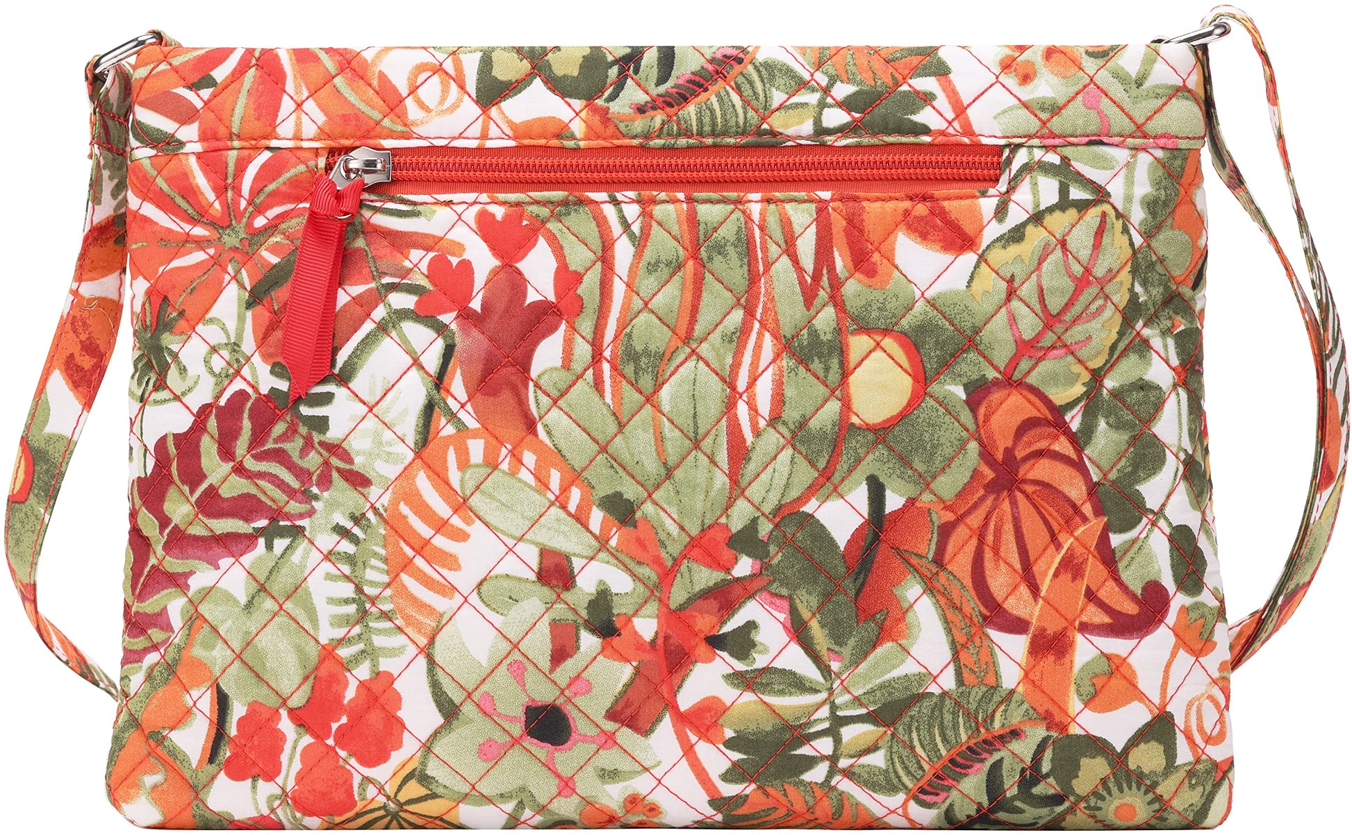 Cotton Quilted Multi-zipper Crossbody Purse