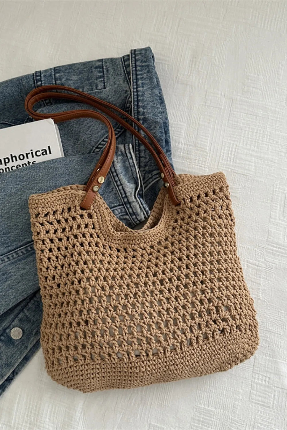 Openwork Woven Tote Bag | Lily Bloom