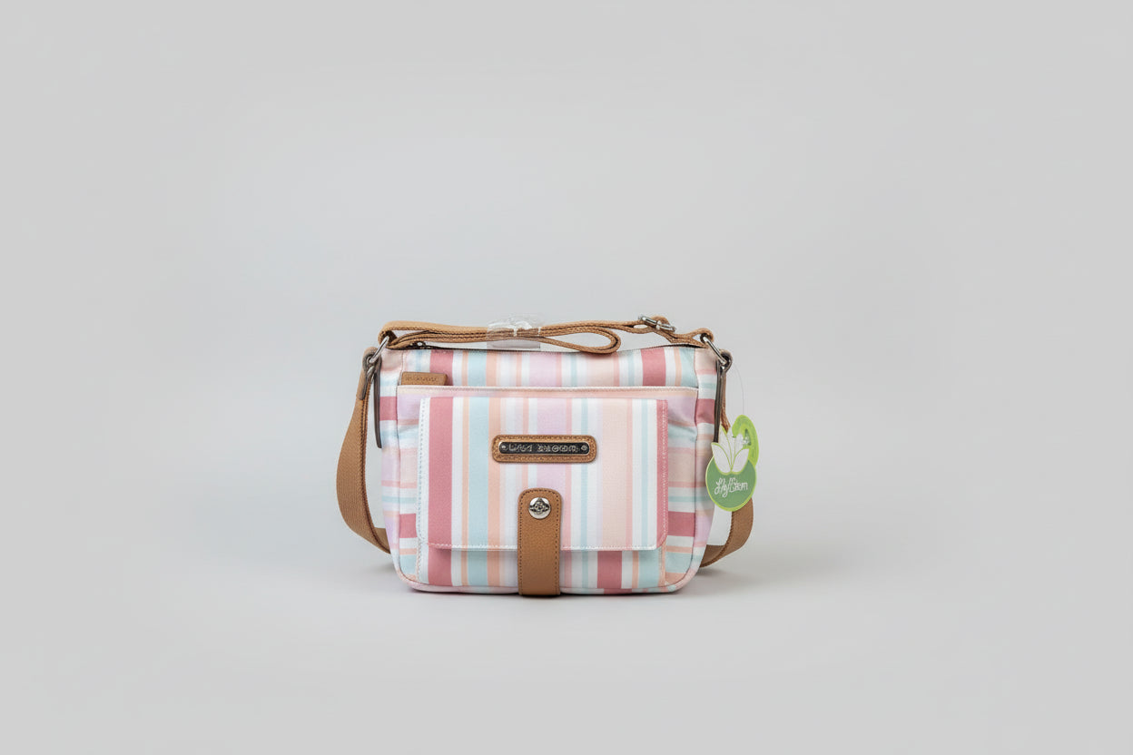 Pastel Stripe Crossbody Bag