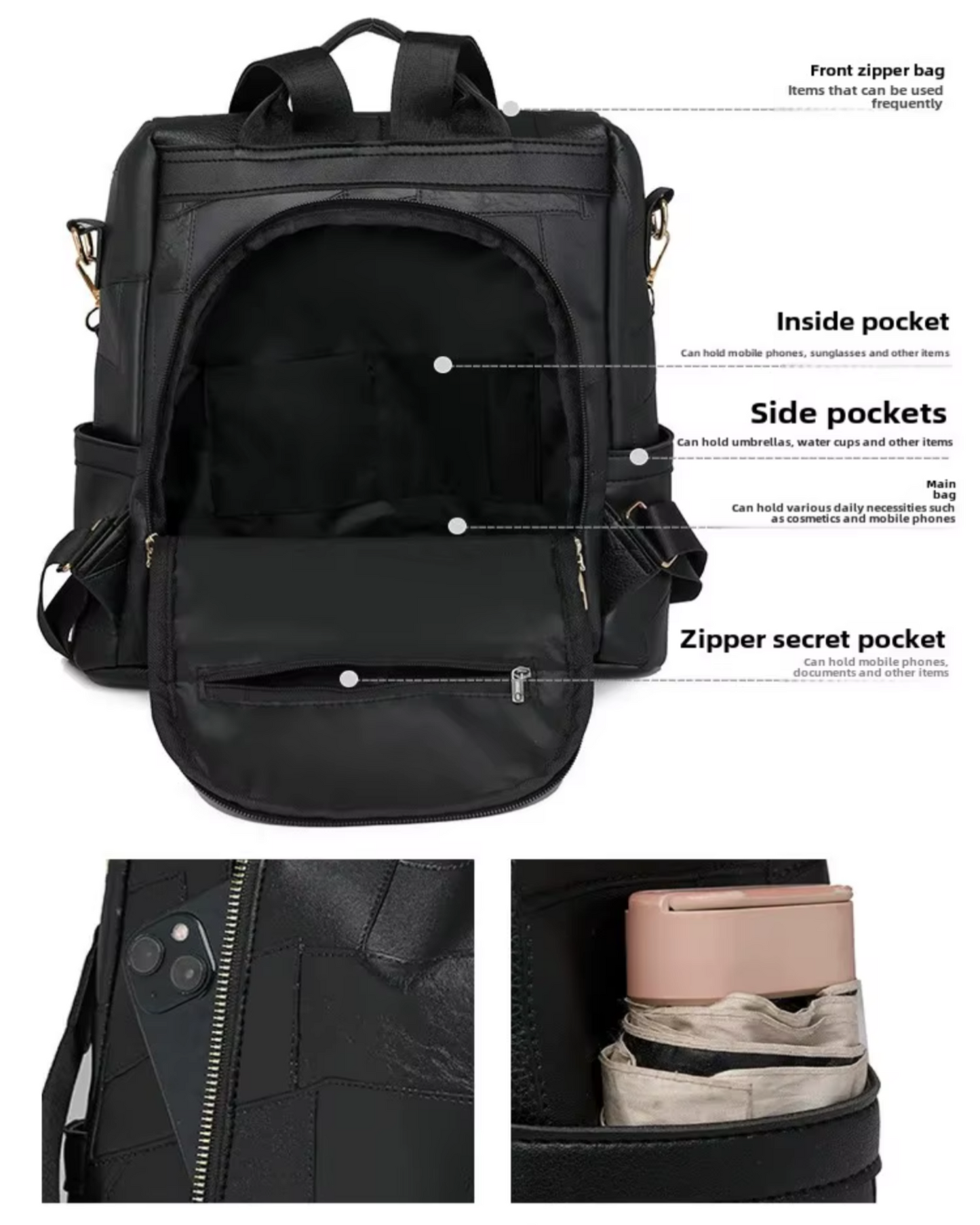Double Shoulder Single Crossbody Backpack | Lily Bloom