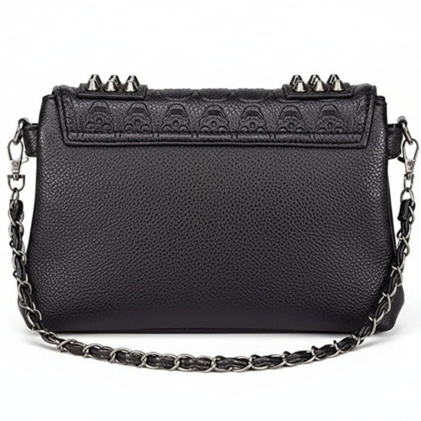 Leather Messenger Skull Rivets Shoulder Punk Cross - body Bag - Lily Bloom