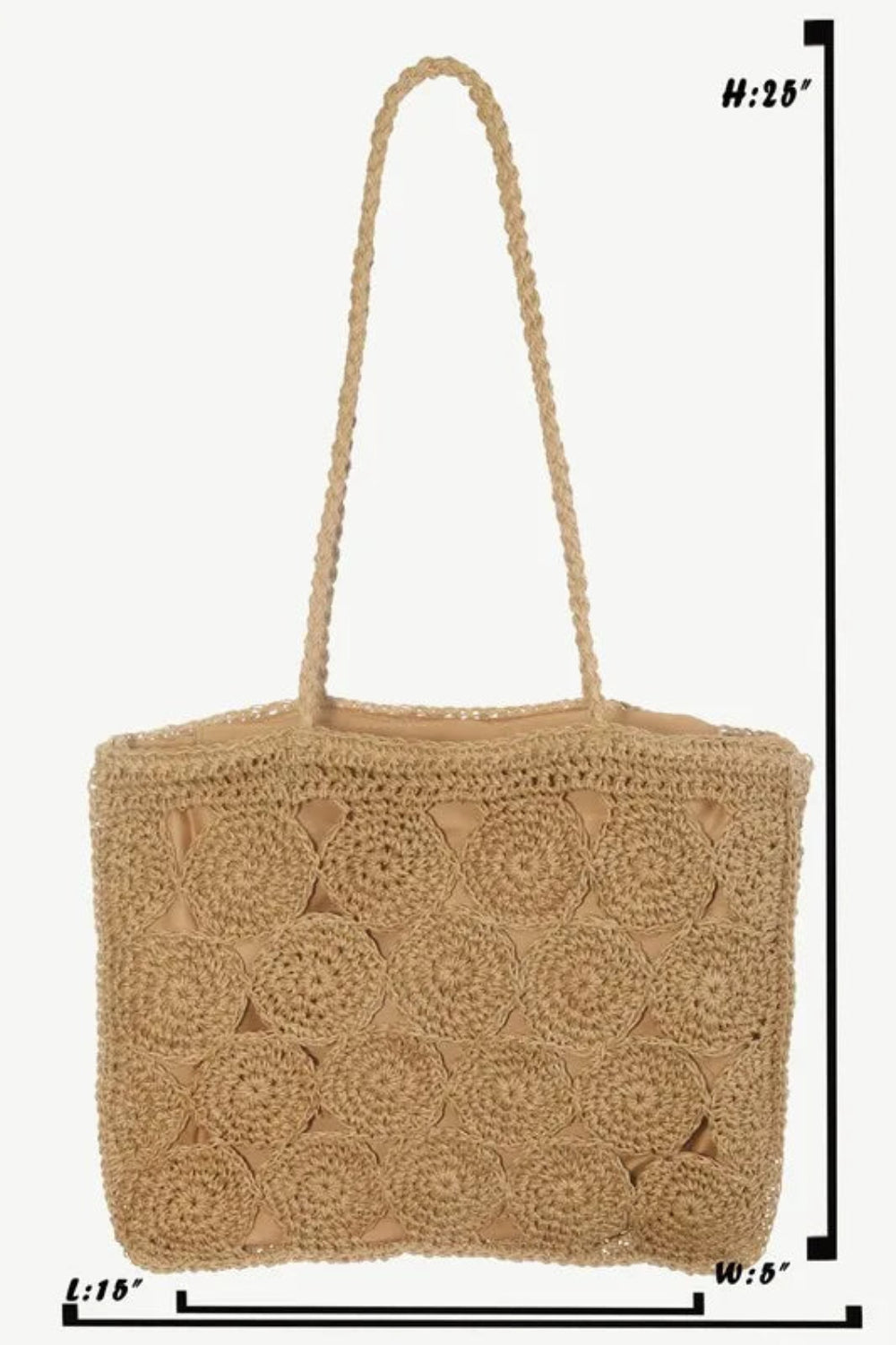 Square Braided Pattern Tote Bag | Lily Bloom