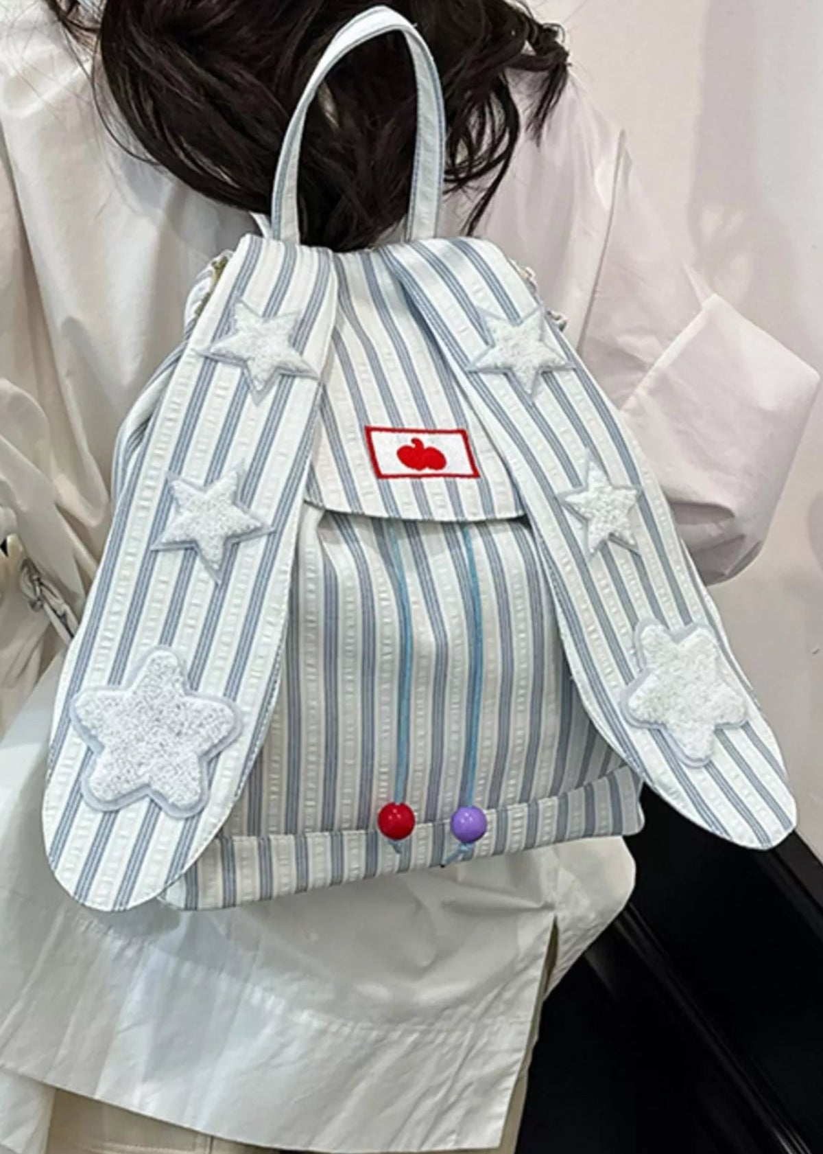 Striped Star Bunny Ear Backpack