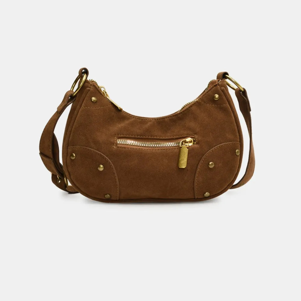 Suede Adjustable Strap Shoulder Bag | Lily Bloom