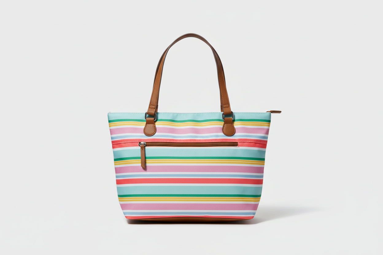 Sunshine Stripe Tote Bag | Lily Bloom