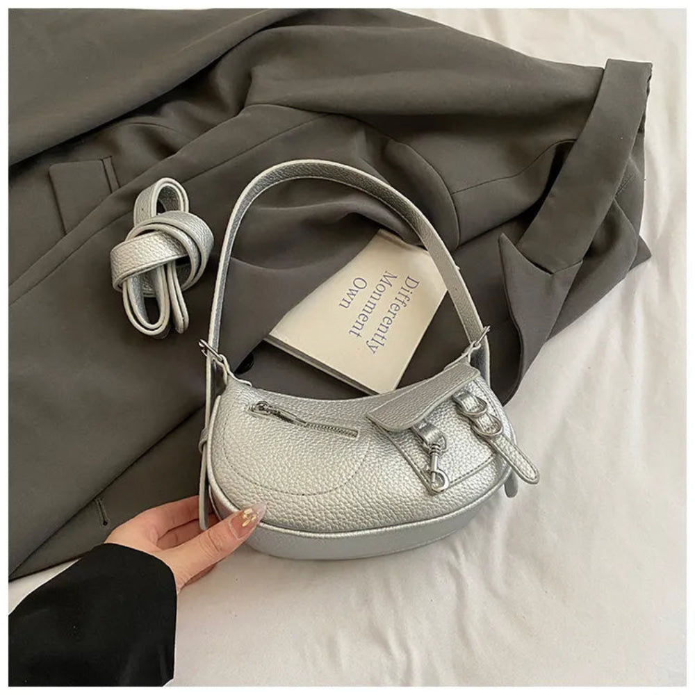 Textured Leather Shoulder Bag | Lily Bloom