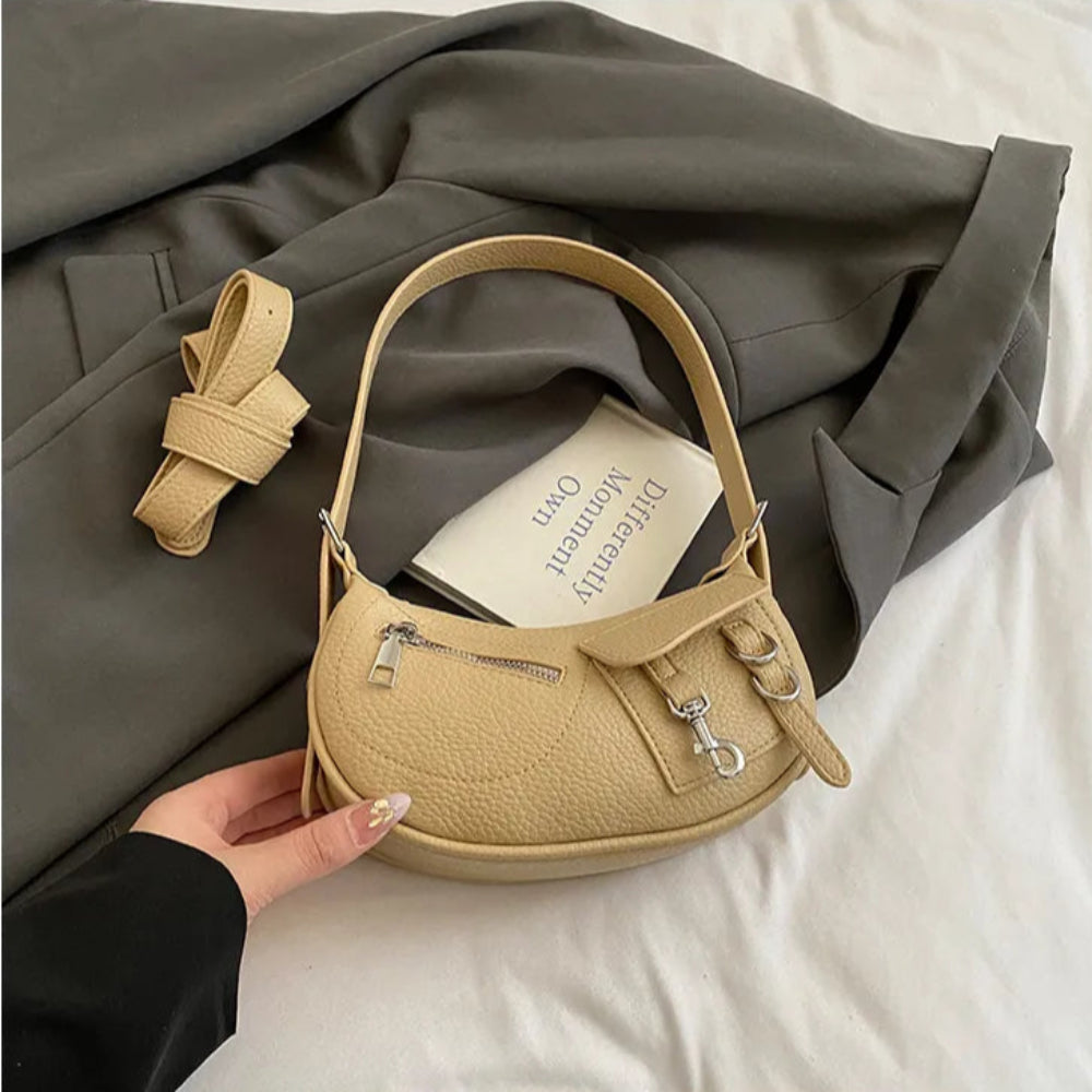 Textured Leather Shoulder Bag | Lily Bloom