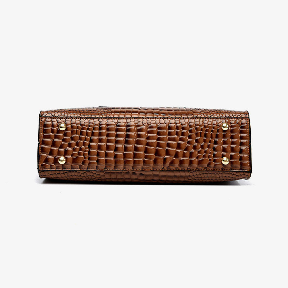 Textured Leather Handbag - Lily Bloom