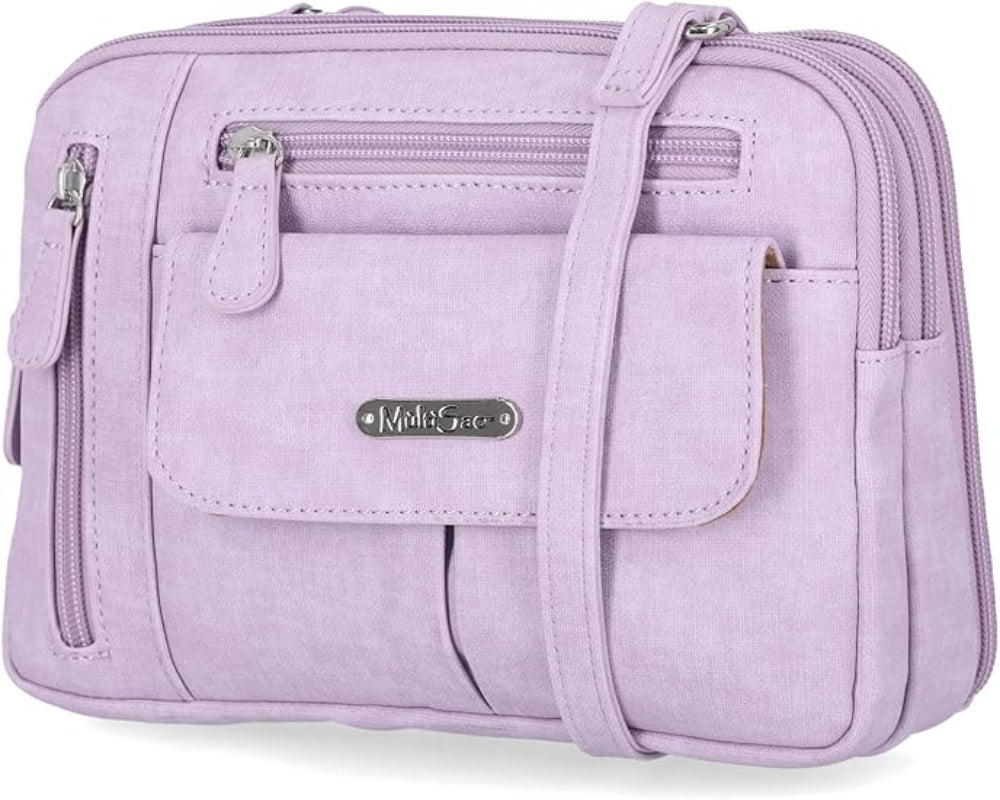 Triple Compartment Crossbody Bag