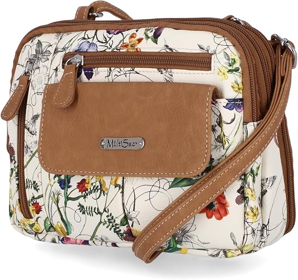 Triple Compartment Crossbody Bag