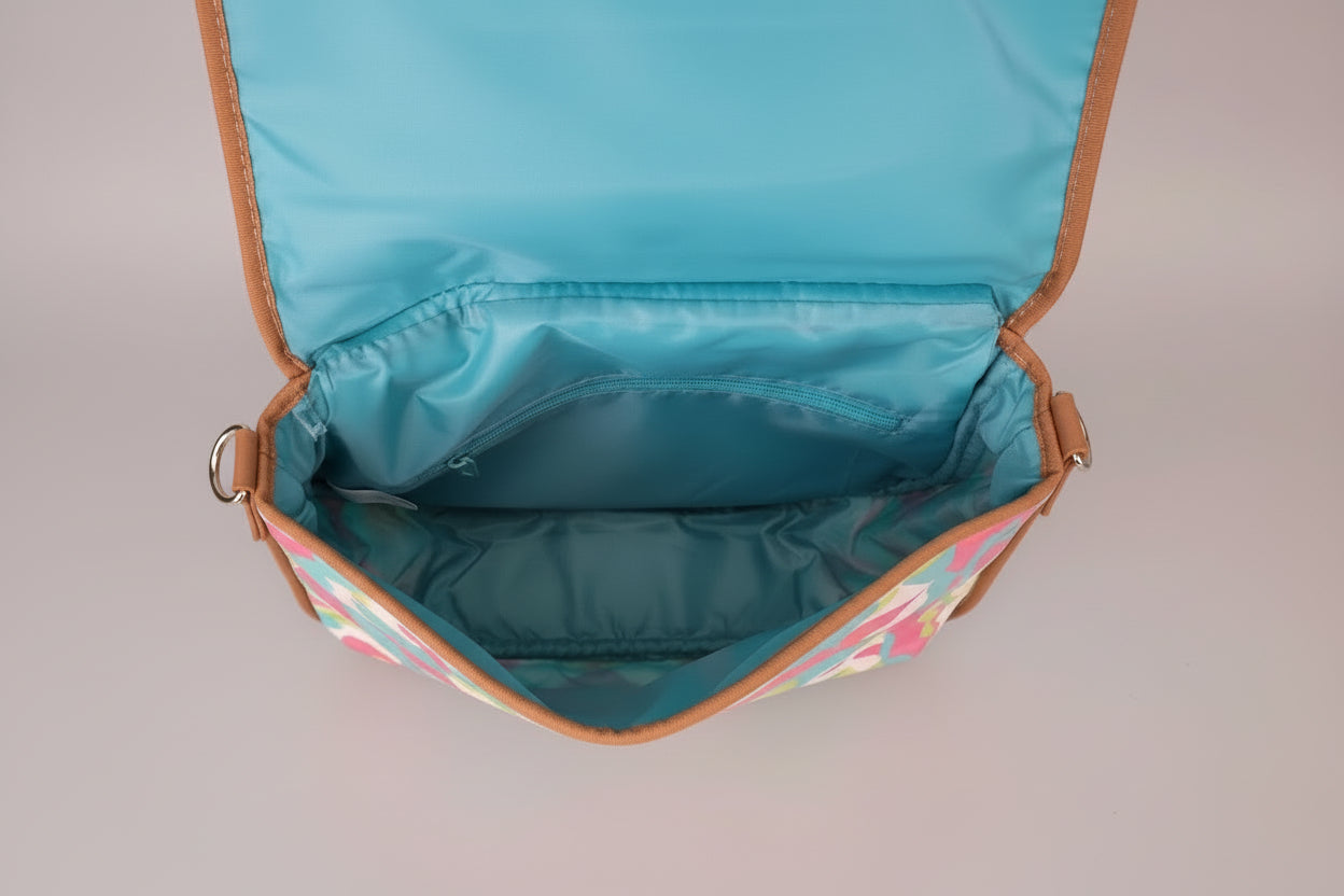 Triple Section Crossbody Purse