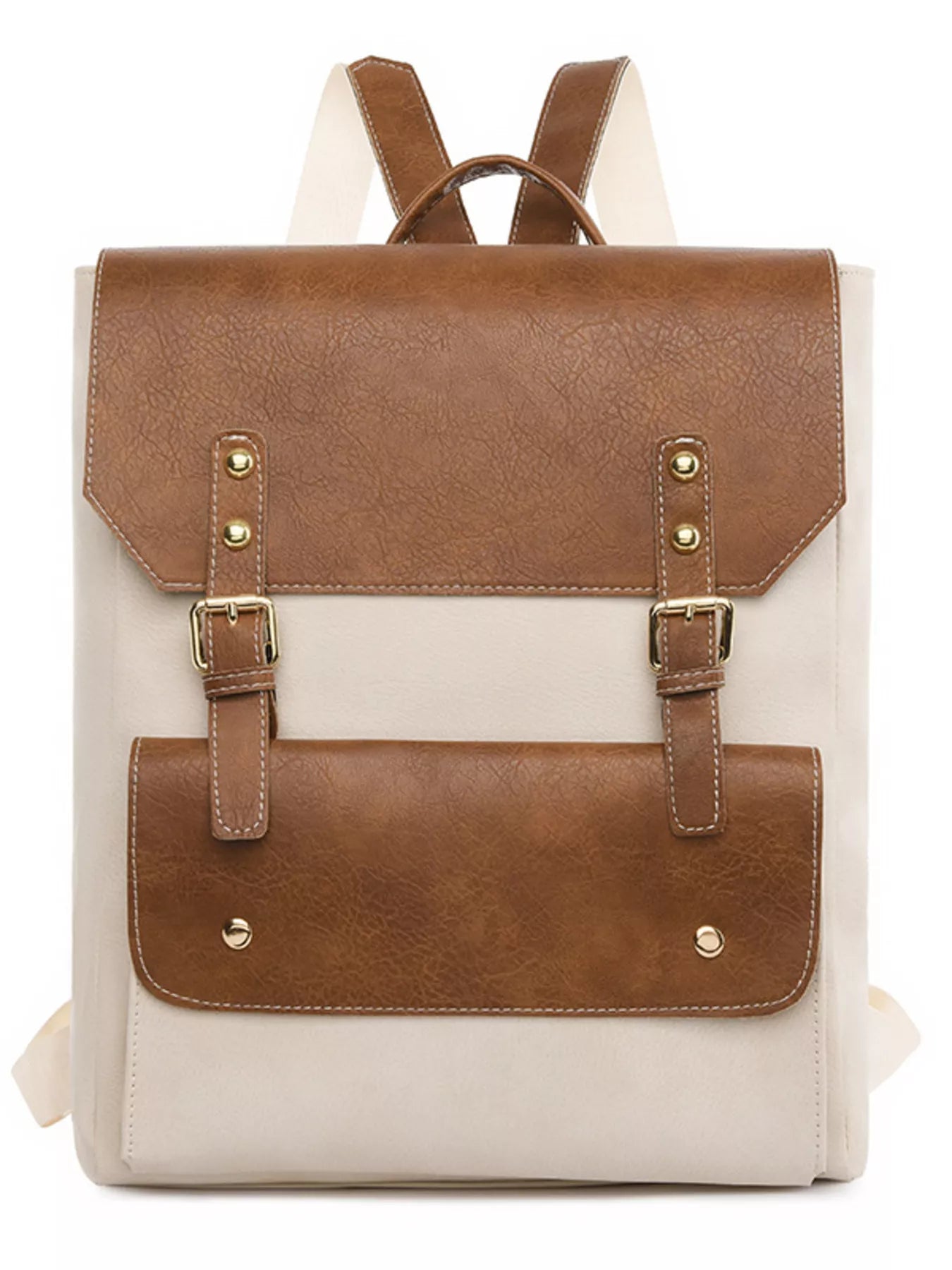 Two Tone Buckle Backpack Bag | Lily Bloom