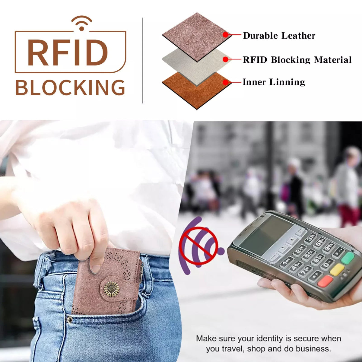 Vegan Leather Bifold Wallet