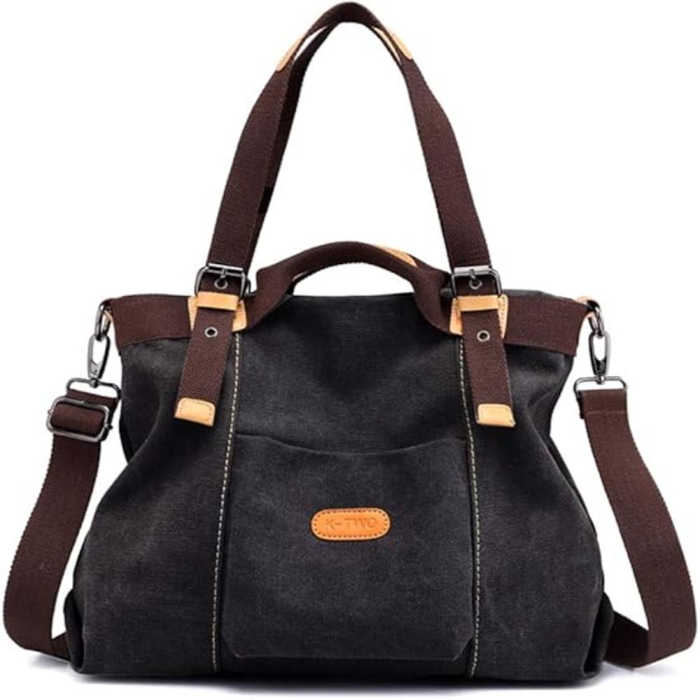 Women Shoulder Hobo Canvas Top Handle Tote Crossbody Handbag - Lily Bloom Store