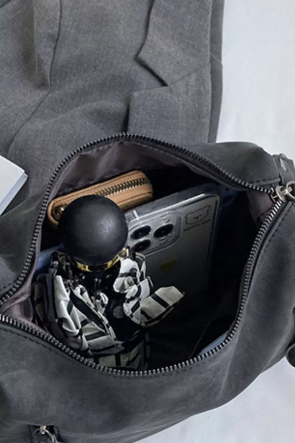Zipper Details Adjustable Strap Crossbody Bag | Lily Bloom