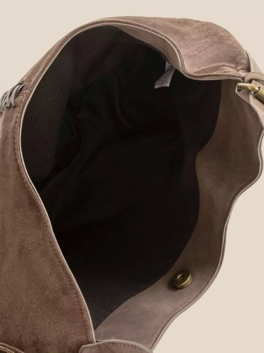 Braided Detail Hobo Shoulder Bag - Lily Bloom