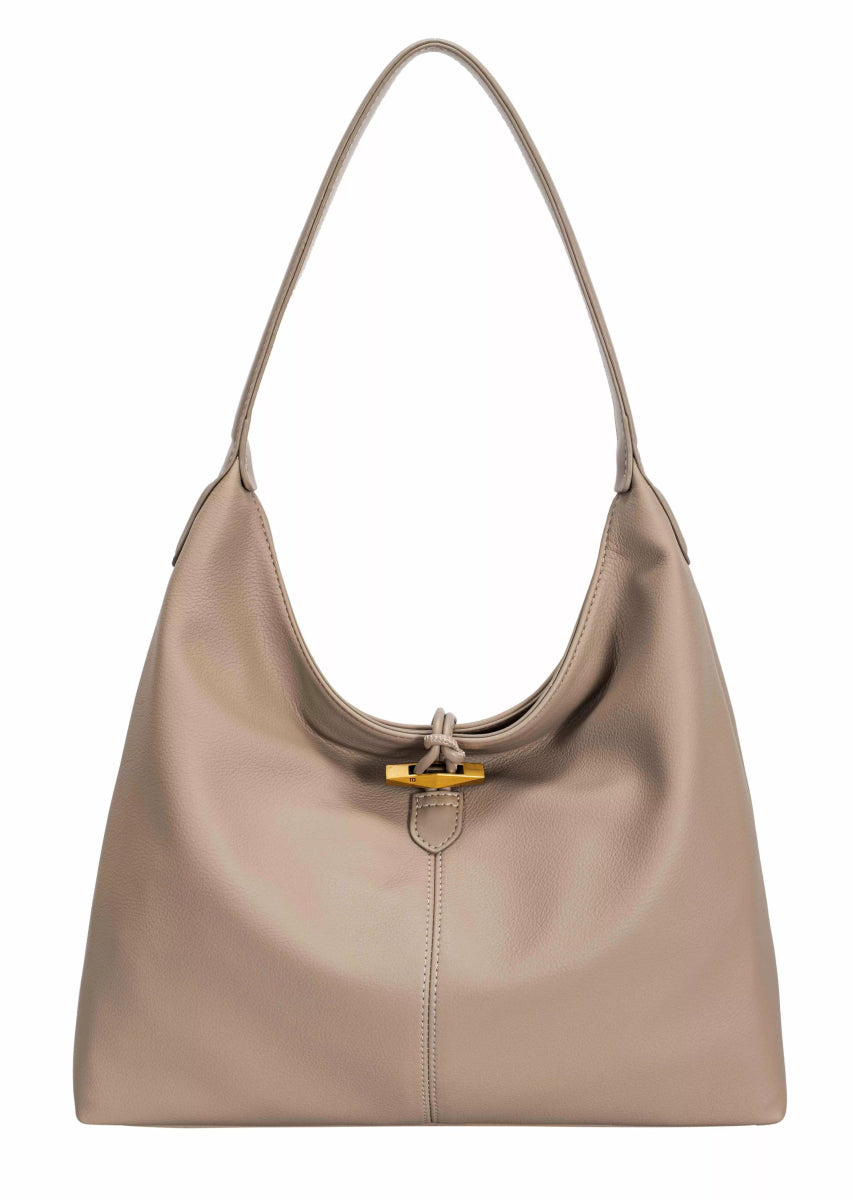 Classic Single Strap Leather Shoulder Bag - Lily Bloom