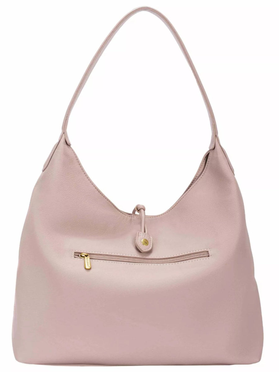Classic Single Strap Leather Shoulder Bag - Lily Bloom