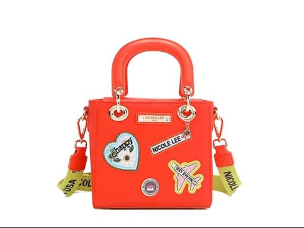 Color Patch Handbag with Top Handle - Lily Bloom
