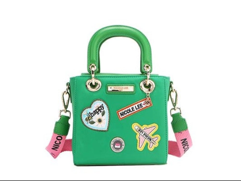 Color Patch Handbag with Top Handle - Lily Bloom