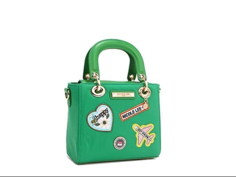 Color Patch Handbag with Top Handle - Lily Bloom