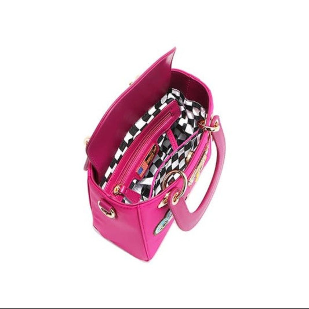 Color Patch Handbag with Top Handle - Lily Bloom