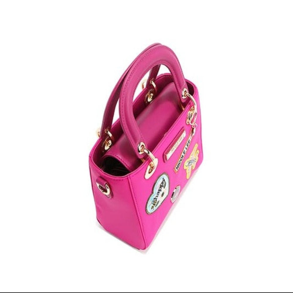 Color Patch Handbag with Top Handle - Lily Bloom