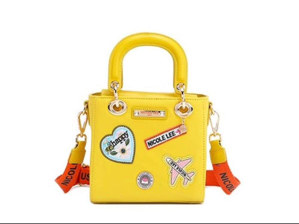 Color Patch Handbag with Top Handle - Lily Bloom
