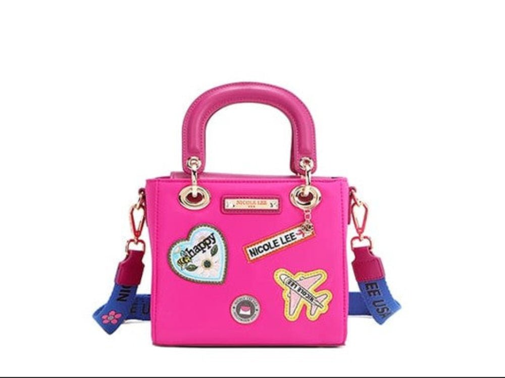 Color Patch Handbag with Top Handle - Lily Bloom
