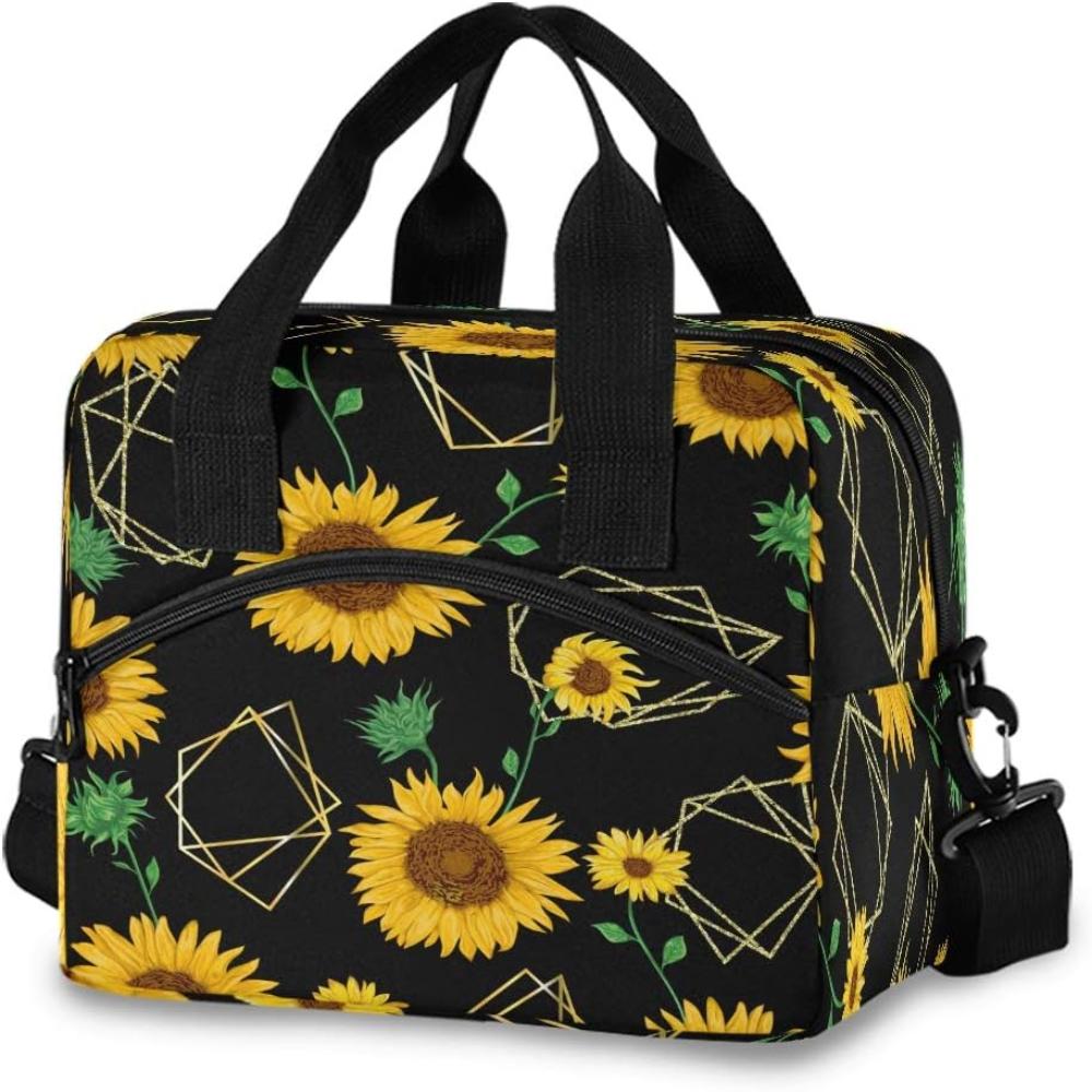 Colorful Insulated Lunch Cooler Bag - Lily Bloom