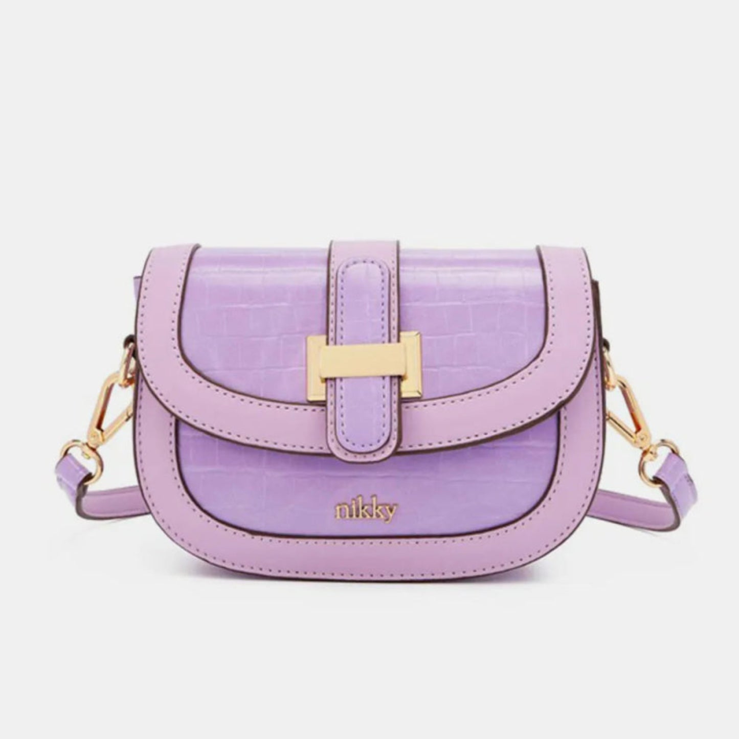 Croc Embossed Crossbody Bag - Lily Bloom