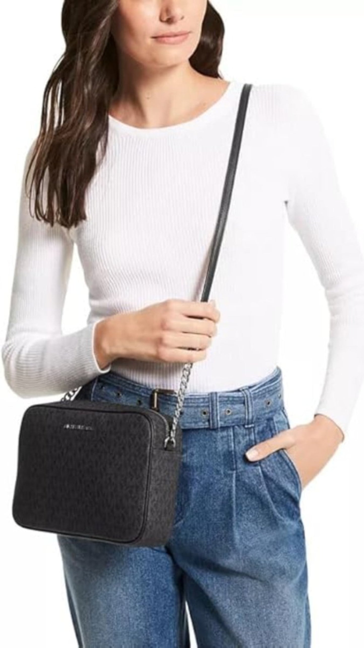 Signature Canvas Design Crossbody Bag - Lily Bloom