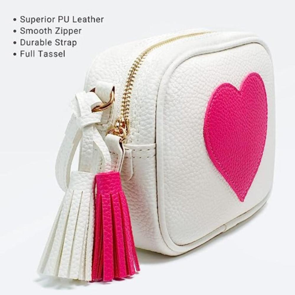 Crossbody Purse Leather Roomy Bag Tassel Adjustable Straps - Lily Bloom